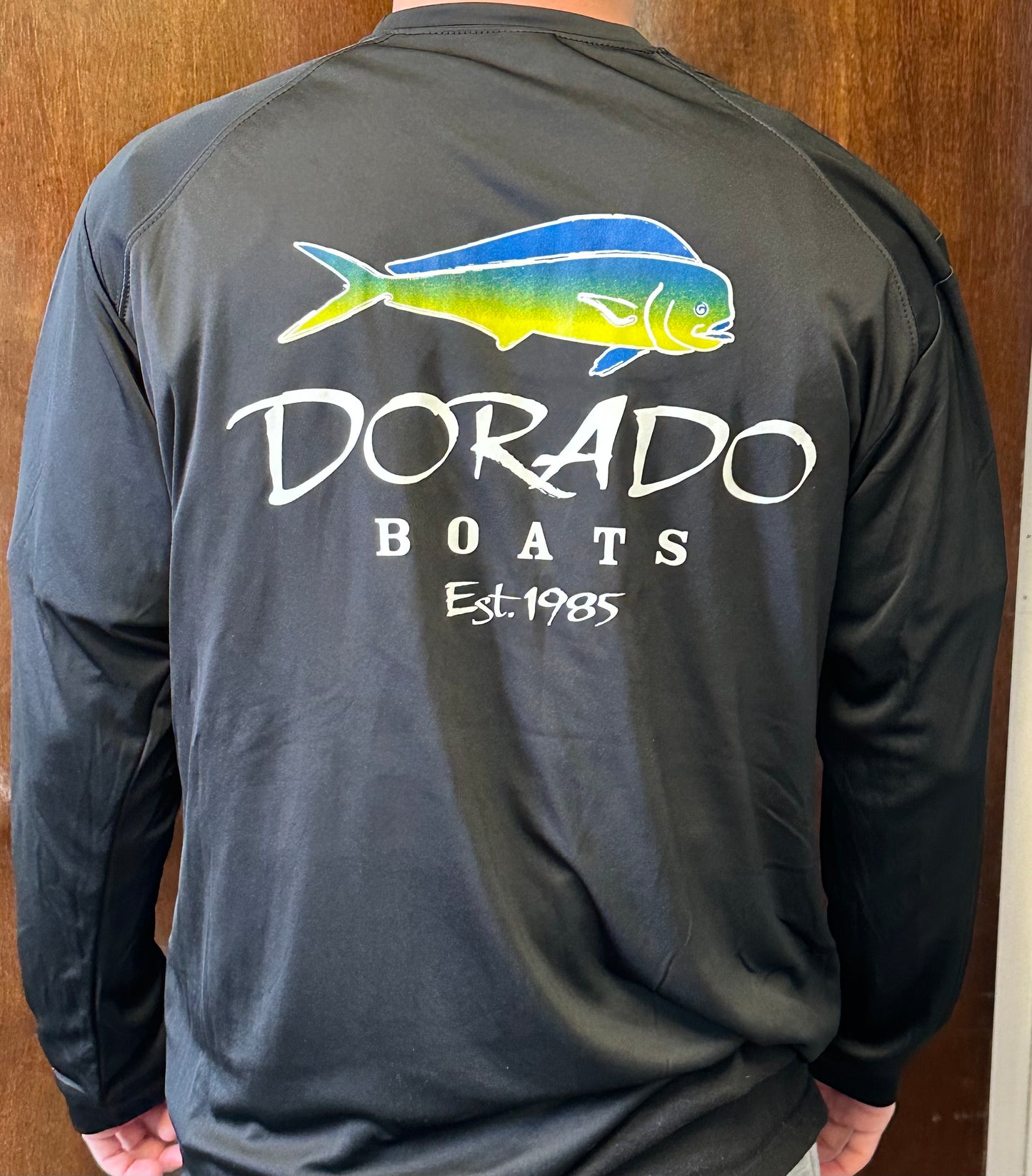 Black Long Sleeve Microfiber Performance Shirt with SPF 30