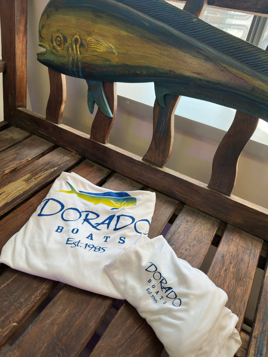 White Long Sleeve Microfiber Performance Shirt with SPF 30 (Copy)