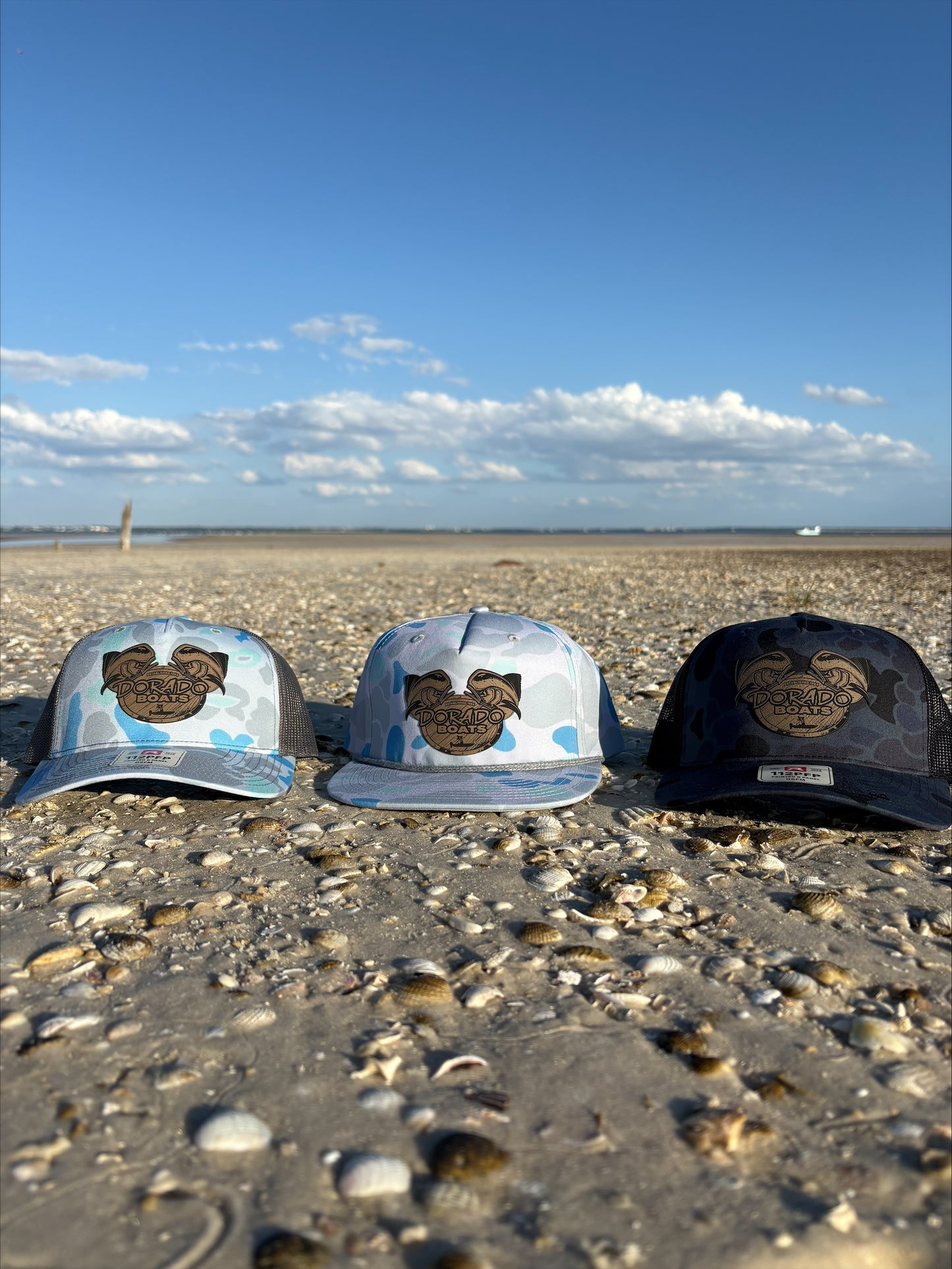 Saltwater Duck Camo/Charcoal Richardson Trucker Hat 112PFP